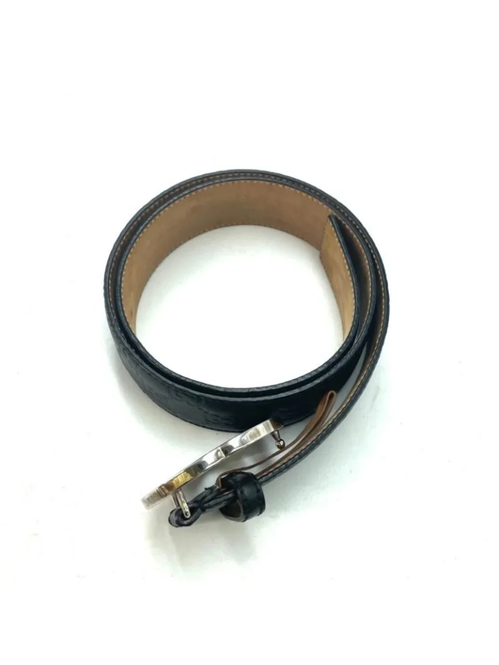 Gucci Interlocking Buckle Guccissima Leather Belt Black - Picture 16 of 16